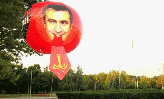 Одесситы запустили Саакашвили в небо (+видео)
