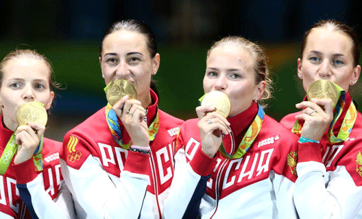 Российские саблистки завоевали олимпийское золото