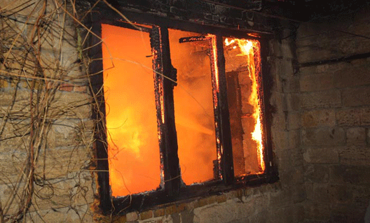 Азов: пожар в частном доме