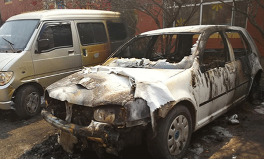 Китаянка сожгла 9 белых авто, отомстив за смерть своей собаки