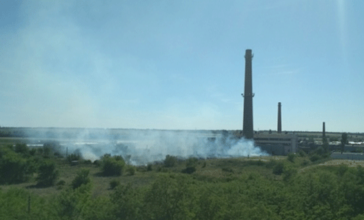 Азовский район: ландшафтный пожар рядом с АКДП