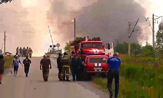 Ачинск: пожар на складе боеприпасов ликвидирован