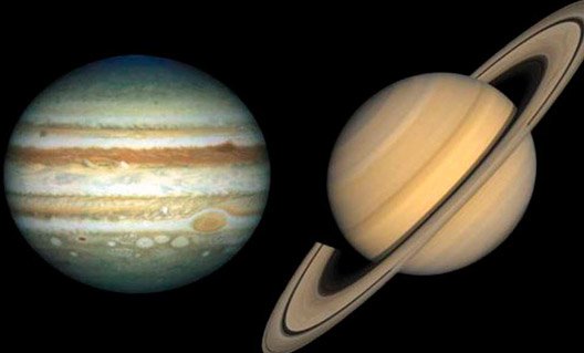 Завтра вечером можно увидеть «великое соединение» Юпитера и Сатурна