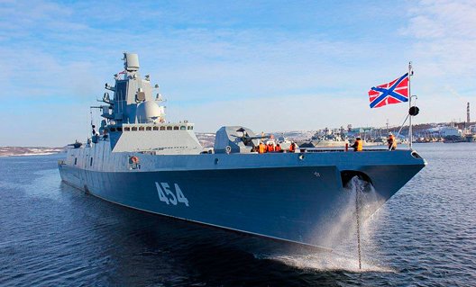 Владимир Путин принял участие в церемонии выхода фрегата «Адмирал Горшков»