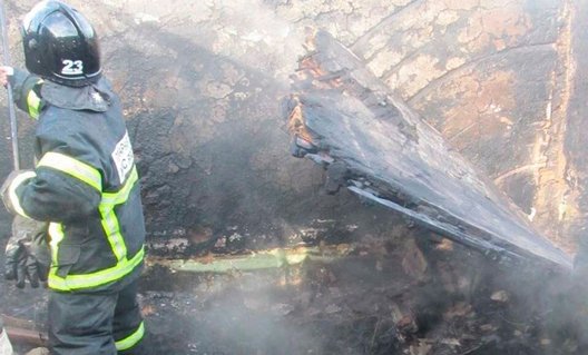 В поселке Самарское Азовского района пожар унес жизни двух человек